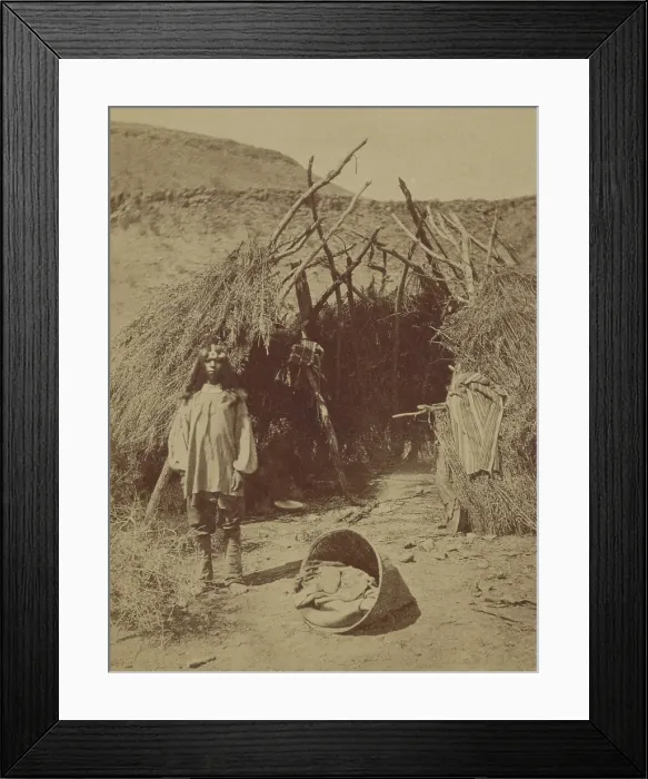 Framed Print : This member of the U-Ai Nu-Ints, a Ute tribe of Indians, lives on the Rio Virgen, a tributary of the Colorado River, in Southern Utah Framed Print : This member of the U-Ai Nu-Ints, a Ute tribe of Indians, lives on the Rio Virgen, a tributary of the Colorado River, in Southern Utah