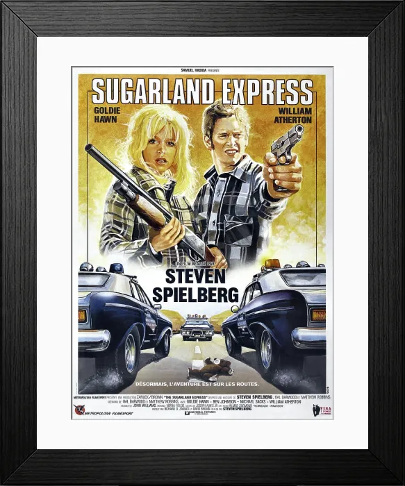 Framed Print : SUGARLAND EXPRESS, (aka THE SUGARLAND EXPRESS), French poster, Goldie Hawn, William Atherton, 1974