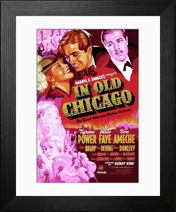 Framed Print : IN OLD CHICAGO, clockwise from lower left, Alice Brady, Alice Faye, Tyrone Power, Don Ameche, 1937, TM and Copyright 20th Century Fox Film Corp Framed Print : IN OLD CHICAGO, clockwise from lower left, Alice Brady, Alice Faye, Tyrone Power, Don Ameche, 1937, TM and Copyright 20th Century Fox Film Corp