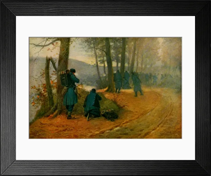 Framed Print : US Civil War, Battle of Chancellorsville, Virginia, May, 3, 1863. Federal skirmishers at Chancellorsville (BSLOC_2018_8_125)