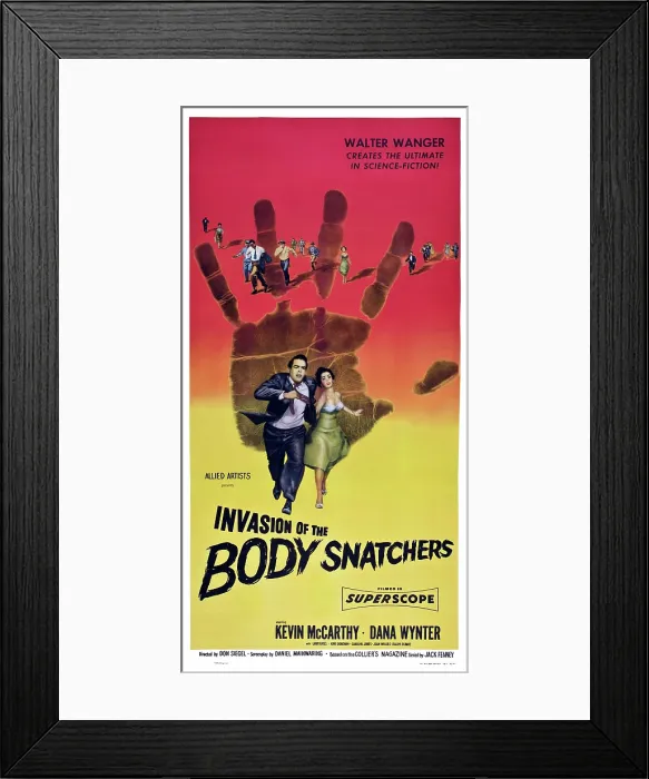 Framed Print : INVASION OF THE BODY SNATCHERS, US poster, from left: Kevin McCarthy, Dana Wynter, 1956