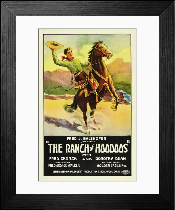 Framed Print : THE RANCH OF HOODOOS, Fred Church on US poster art, 1926
