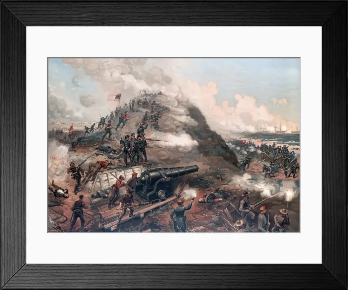 Framed Print : US Civil War. Fort fisher Expedition commenced on Dec. 8, 1864, and ended with the Battle of Fort Fisher on Jan. 15, 1865