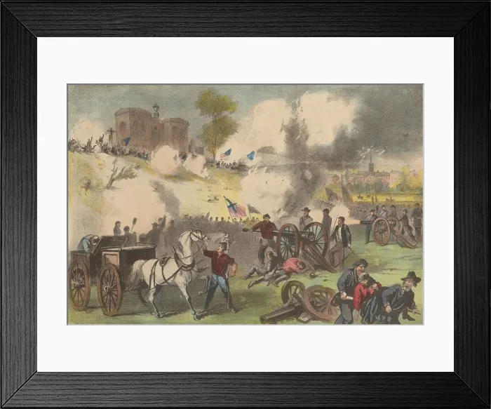 Framed Print : US Civil War. Battle of Gettysburg, July 1-3, 1863
