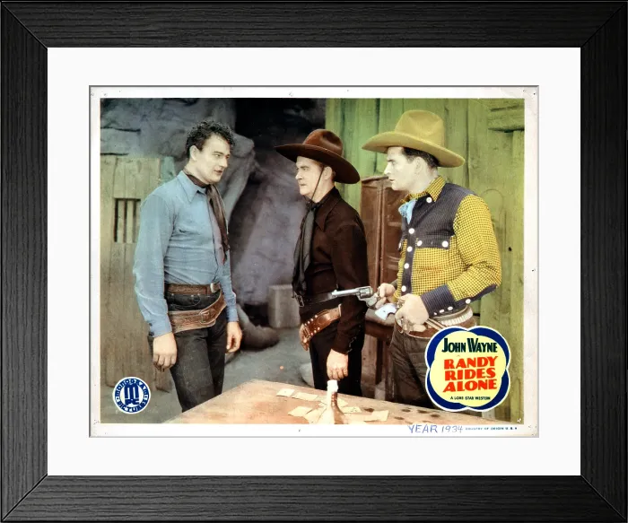 Framed Print : RANDY RIDES ALONE, John Wayne, (left), 1934 Framed Print : RANDY RIDES ALONE, John Wayne, (left), 1934