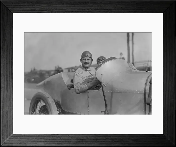Framed Print : Louis-Joseph Chevrolet in a Sunbeam at the 1916 Astor Cup race at Sheepshead Bay Speedway, New York