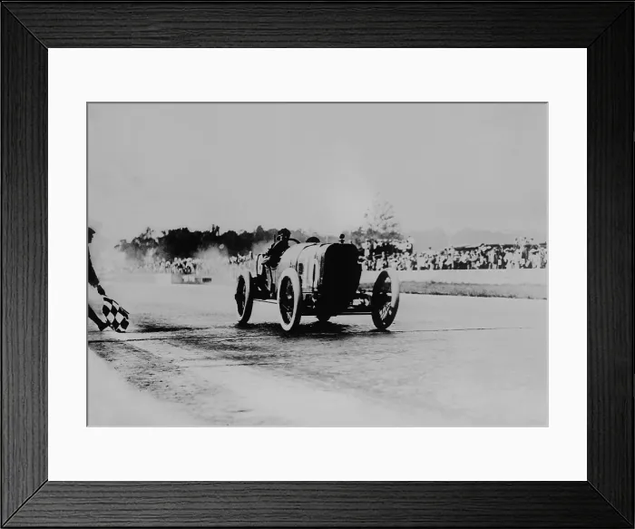 Framed Print : French race car driver Jules Goux winning the Indianapolis 500 on May 30, 1913 (BSLOC_2018_4_171)
