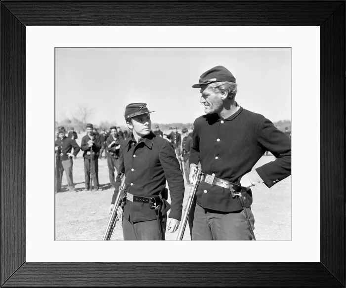 Framed Print : THE RED BADGE OF COURAGE, Audie Murphy, John Dierkes, 1951
