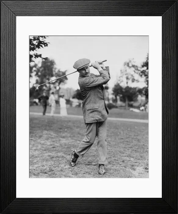 Framed Print : Harry Vardon, British golfer probably during the 1913 U.S. Open, where he finished second