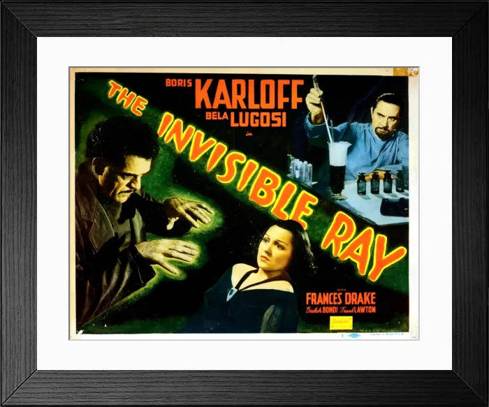 Framed Print : THE INVISIBLE RAY, Boris Karloff, Frances Drake, Bela Lugosi, 1936