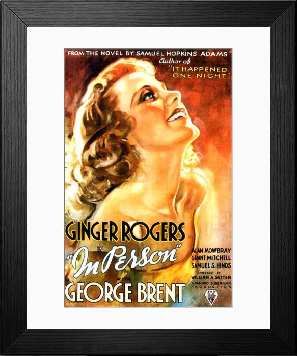 Framed Print : IN PERSON, US poster, Ginger Rogers, 1935