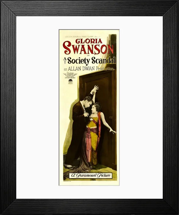 Framed Print : A SOCIETY SCANDAL, from left: Rod La Rocque, Gloria Swanson, 1924