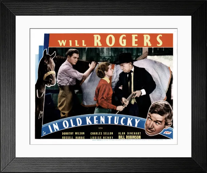 Framed Print : IN OLD KENTUCKY, from left, Russell Hardie, Dorothy Wilson, Charles Sellon, Will Rogers, (inset), 1935, TM & Copyright 20th Century Fox Film Corp. / courtesy Everett Collection