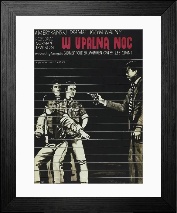Framed Print : IN THE HEAT OF THE NIGHT, Polish poster, far right: Sidney Poitier, 1967