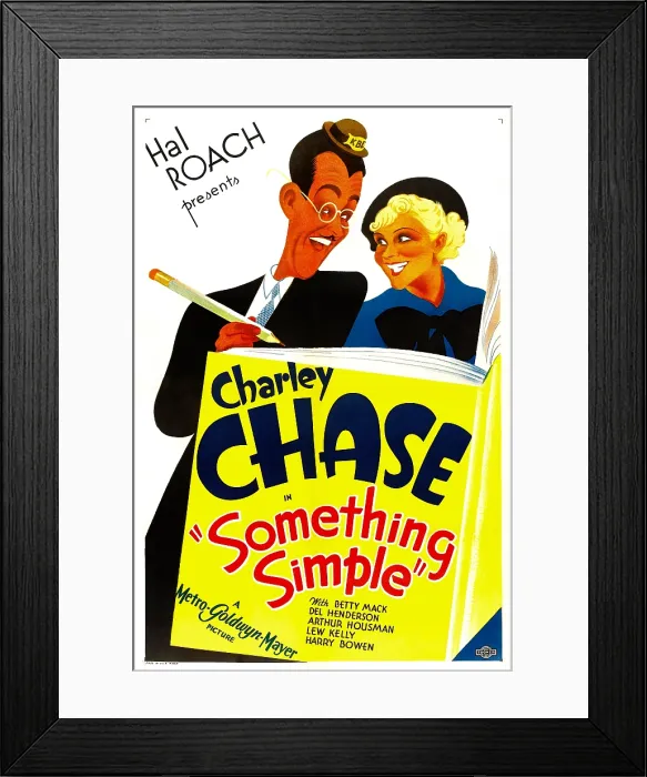 Framed Print : SOMETHING SIMPLE, from left: Charley Chase, Betty Mack, 1934 Framed Print : SOMETHING SIMPLE, from left: Charley Chase, Betty Mack, 1934