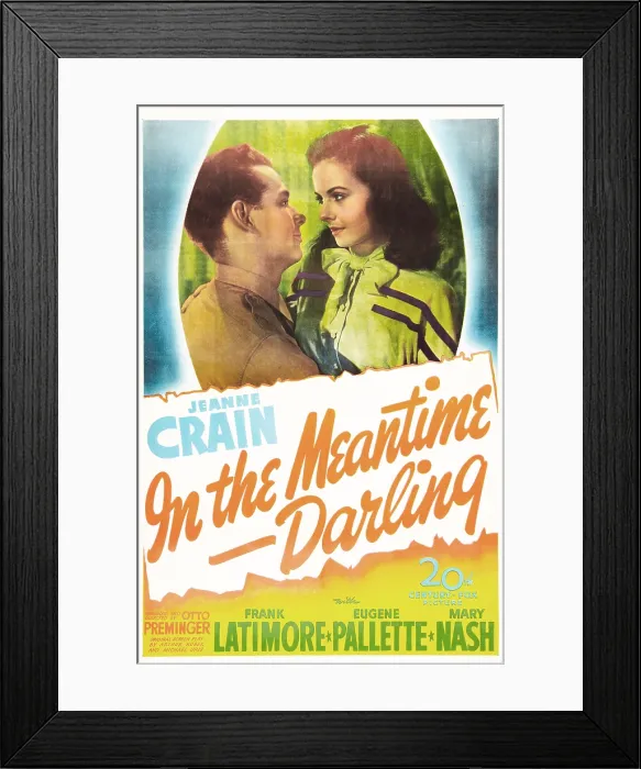 Framed Print : IN THE MEANTIME, DARLING, US poster, Frank Latimore, Jeanne Crain, 1944. 20th Century Fox, TM & Copyright  / courtesy Everett Collection