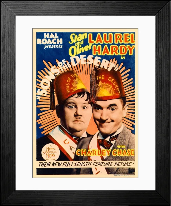 Framed Print : SONS OF THE DESERT, from left: Oliver Hardy, Stan Laurel, 1933 Framed Print : SONS OF THE DESERT, from left: Oliver Hardy, Stan Laurel, 1933