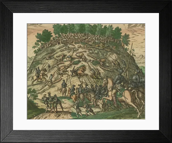 Framed Print : Pedro Alvarado was the Spanish conquistador of Central America, where Indians in Jalisco, the Chichimecs