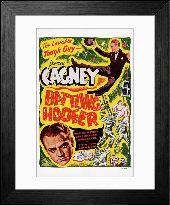Framed Print : SOMETHING TO SING ABOUT, (aka BATTLING HOOFER), US poster art, top right and bottom left: James Cagney, 1937