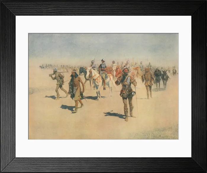 Framed Print : In 1540 Francisco de Coronado marched north from Mexico City with 300 Spanish soldiers, 800 Mexican Indians