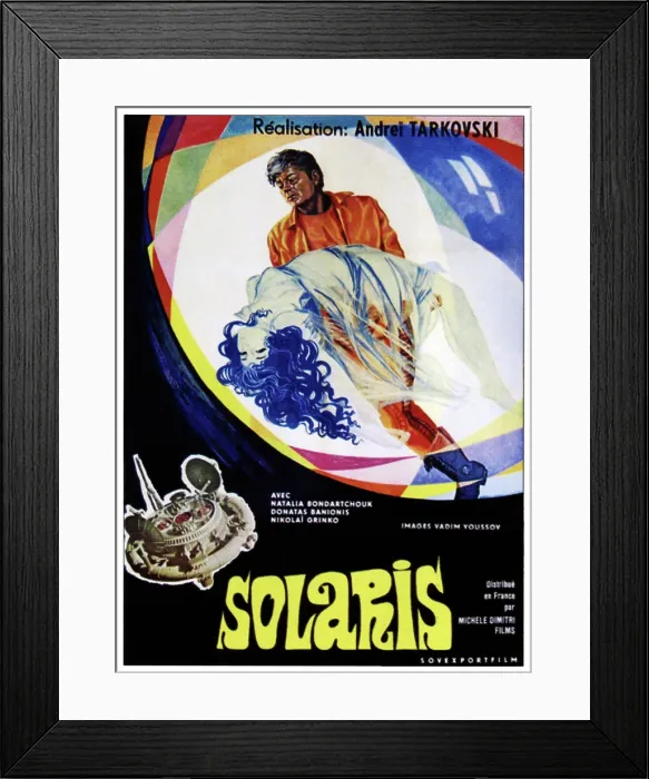 Framed Print : SOLARIS, (aka SOLYARIS), Russian poster art, from top: Donatas Banionis, Natalya Bondarchuk, 1972 Framed Print : SOLARIS, (aka SOLYARIS), Russian poster art, from top: Donatas Banionis, Natalya Bondarchuk, 1972