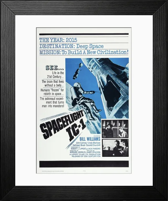 Framed Print : SPACEFLIGHT IC-1: AN ADVENTURE IN SPACE, US poster, 1965, TM & Copyright 20th Century Fox Film Corp. / courtesy Everett Collection Framed Print : SPACEFLIGHT IC-1: AN ADVENTURE IN SPACE, US poster, 1965, TM & Copyright 20th Century Fox Film Corp. / courtesy Everett Collection