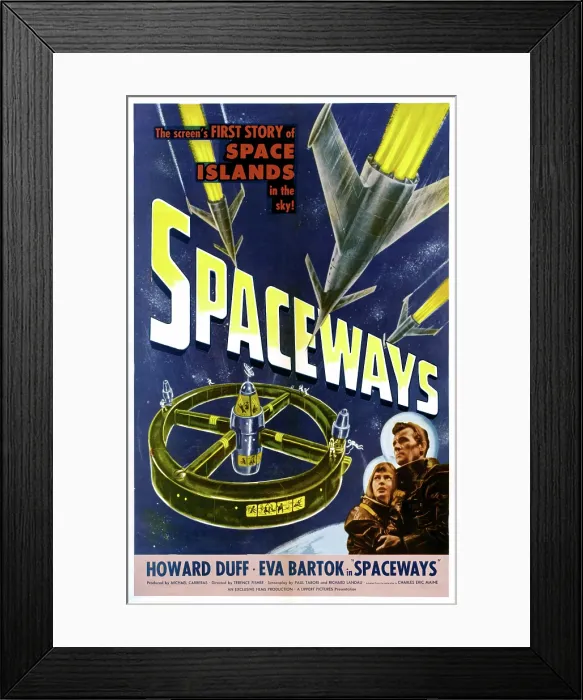 Framed Print : SPACEWAYS, Eva Bartok, Howard Duff, 1953 Framed Print : SPACEWAYS, Eva Bartok, Howard Duff, 1953