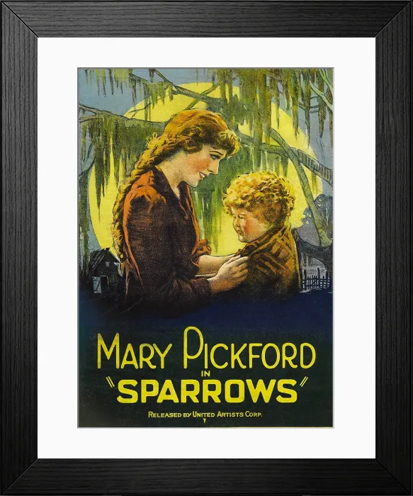 Framed Print : SPARROWS, left to right: Mary Pickford, Mary Louise Miller, 1926