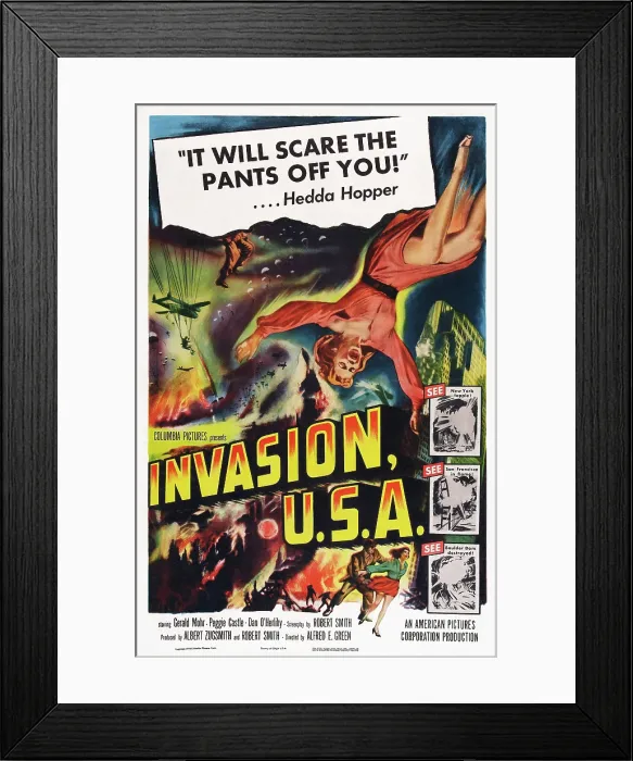 Framed Print : INVASION U.S.A. US poster art, 1952 Framed Print : INVASION U.S.A. US poster art, 1952