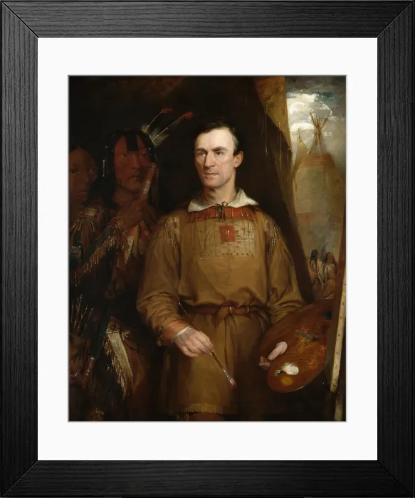Framed Print : George Catlin painted an extensive visual record of the American Plains Indians in the 1830s. He based the rear of his career expanding this work, in the US and Europe