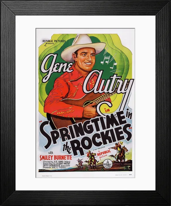 Framed Print : SPRINGTIME IN THE ROCKIES, US poster, Gene Autry, 1937