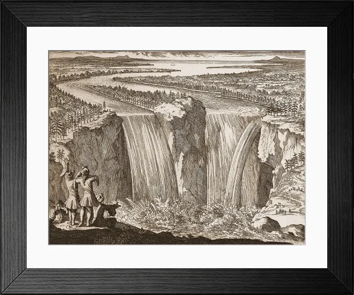 Framed Print : Louis Hennepin created the first known image of Niagara Falls