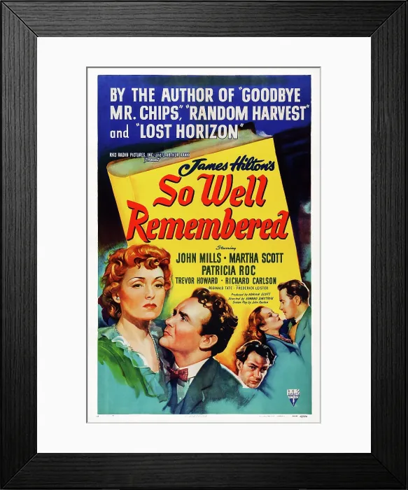 Framed Print : SO WELL REMEMBERED, US poster, Martha Scott, John Mills, 1948