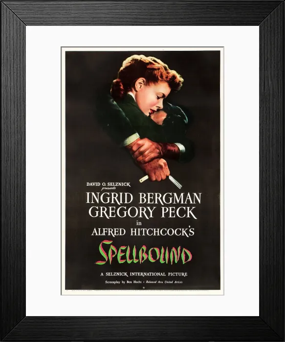 Framed Print : SPELLBOUND, US poster, Ingrid Bergman, Gregory Peck, 1945