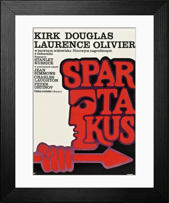 Framed Print : SPARTACUS, (aka SPARTAKUS), 1970 Polish poster art, 1960