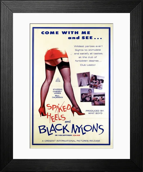 Framed Print : SPIKED HEELS AND BLACK NYLONS, 1967