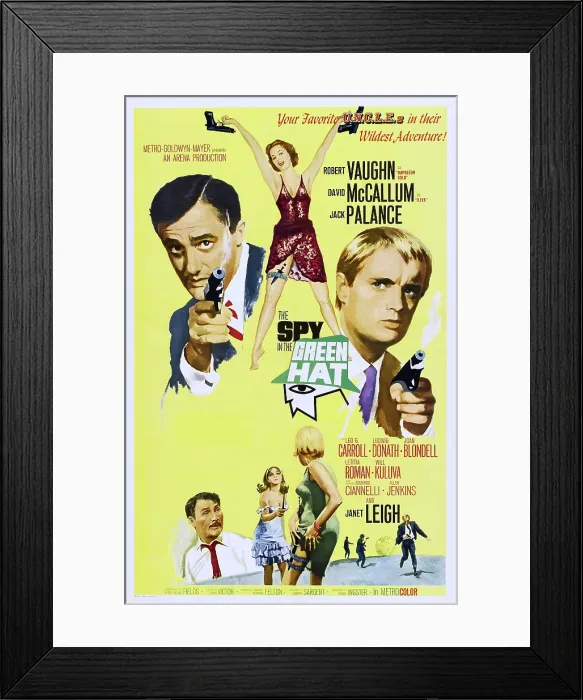 Framed Print : THE SPY IN THE GREEN HAT, (first aired on THE MAN FROM U.N.C.L.E)