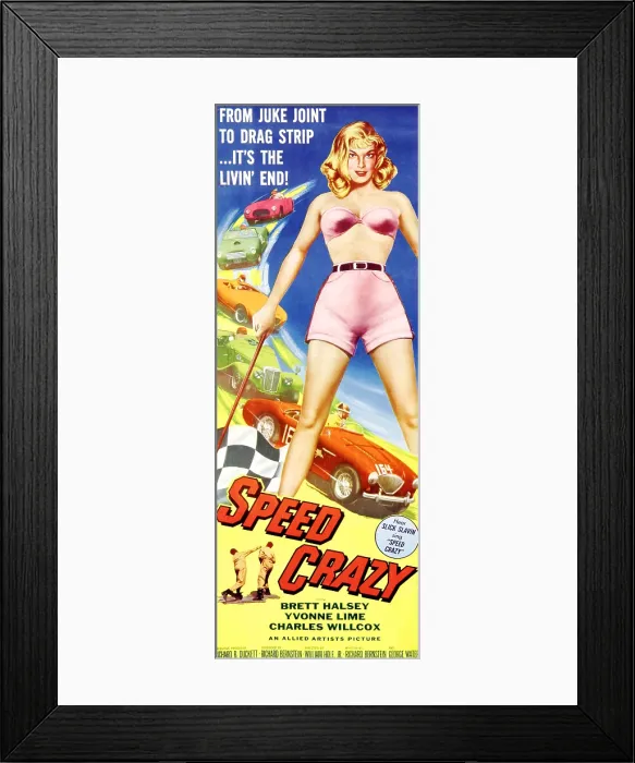 Framed Print : SPEED CRAZY, Yvonne Lime, 1959