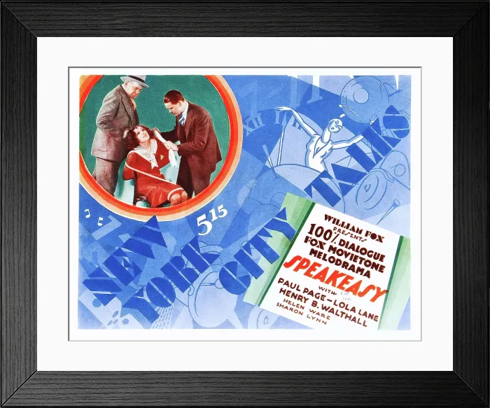 Framed Print : SPEAKEASY, center: Lola Lane on lobbycard, 1929, TM and Copyright 20th Century Fox Film Corp. All rights reserved. / courtesy Everett Collection Framed Print : SPEAKEASY, center: Lola Lane on lobbycard, 1929, TM and Copyright 20th Century Fox Film Corp. All rights reserved. / courtesy Everett Collection
