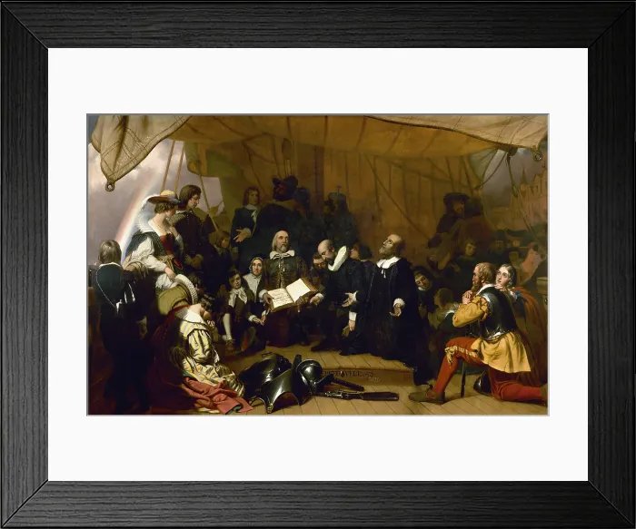 Framed Print : EMBARKATION OF THE PILGRIMS, by Robert W. Weir, 1843, US Capitol Rotunda Framed Print : EMBARKATION OF THE PILGRIMS, by Robert W. Weir, 1843, US Capitol Rotunda