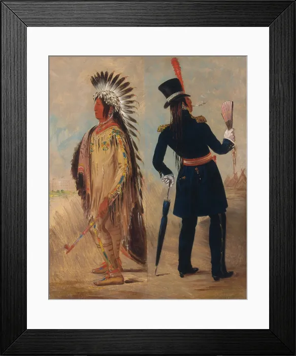 Framed Print : WI-JUN-JON, THE PIGEON'S EGG HEAD, GOING TO AND RETURNING FROM WASHINGTON, by George Catlin, 1837-39, painting, oil on canvas Framed Print : WI-JUN-JON, THE PIGEON'S EGG HEAD, GOING TO AND RETURNING FROM WASHINGTON, by George Catlin, 1837-39, painting, oil on canvas
