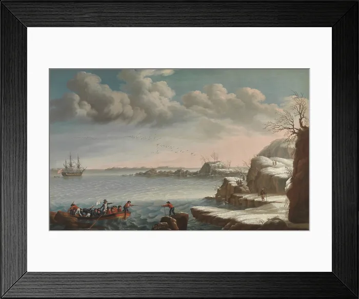Framed Print : THE LANDING OF THE PILGRIMS, by Michele Felice Corne (1752-1845), was an Italian-American artist who painted marine scenes, portraits Framed Print : THE LANDING OF THE PILGRIMS, by Michele Felice Corne (1752-1845), was an Italian-American artist who painted marine scenes, portraits