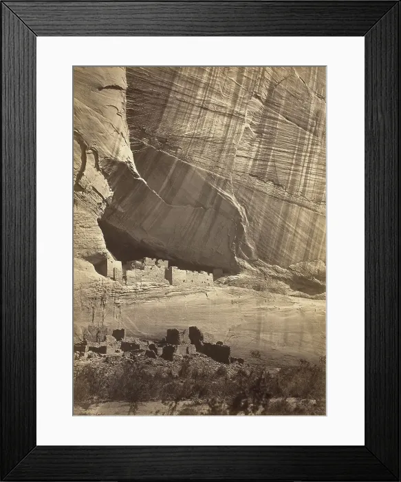Framed Print : Ancient White House Ruins in the Canyon de Chelly, Arizona, by Timothy O'Sullivan, 1873