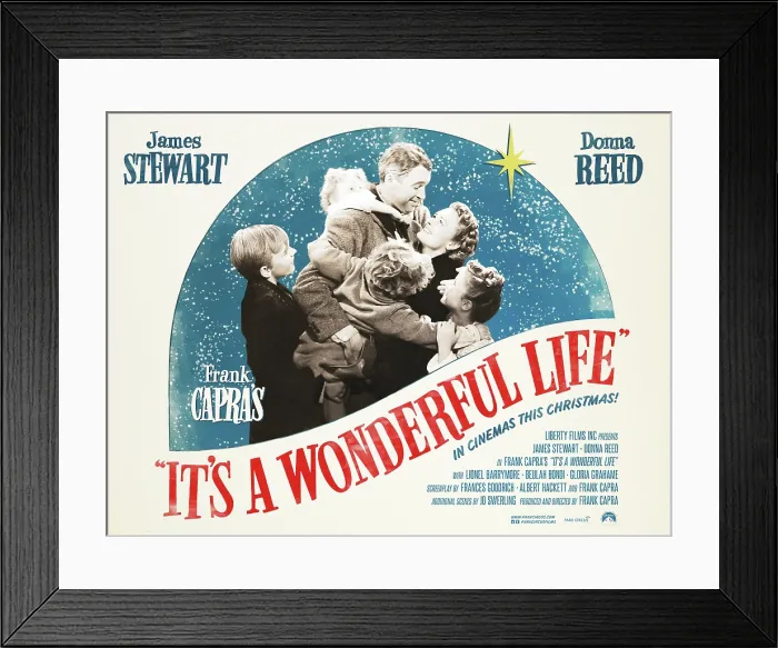 Framed Print : IT'S A WONDERFUL LIFE, British 2007 re-release posters, Larry Simms, Jimmy Hawkins, James Stewart, Donna Reed, Karolyn Grimes, 1946 Framed Print : IT'S A WONDERFUL LIFE, British 2007 re-release posters, Larry Simms, Jimmy Hawkins, James Stewart, Donna Reed, Karolyn Grimes, 1946