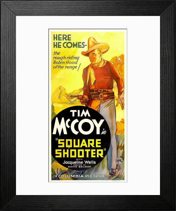 Framed Print : SQUARE SHOOTER, Tim McCoy, 1935
