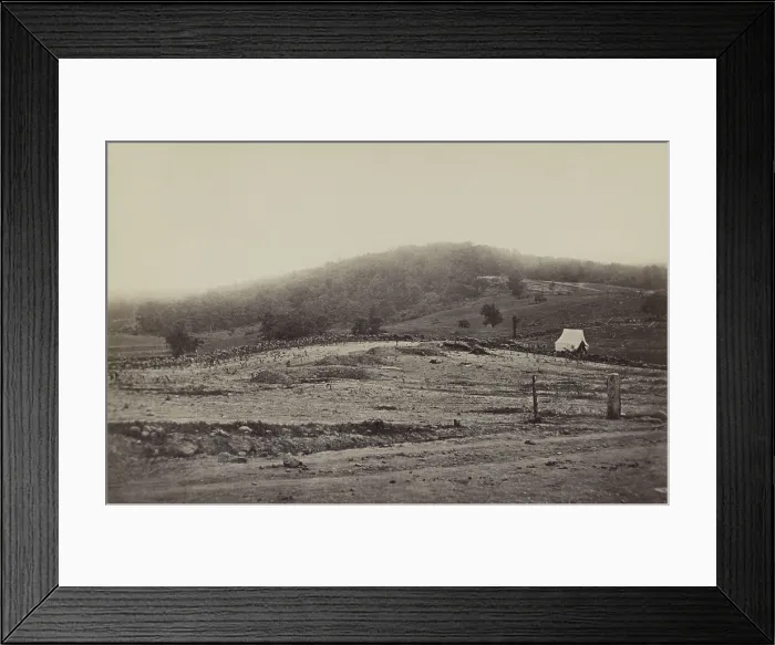 Framed Print : US Civil War. Battle of Gettysburg, July 1-3, 1863. Culp's Hill saw fighting each day of the three day battle
