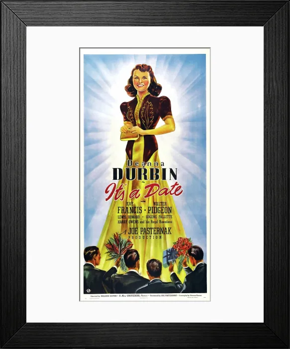 Framed Print : IT'S A DATE, US poster art, Deanna Durbin, 1940
