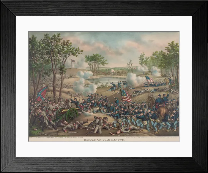 Framed Print : US Civil War. The Overland Campaign, Battle of Cold Harbor, June 3, 1863 Framed Print : US Civil War. The Overland Campaign, Battle of Cold Harbor, June 3, 1863