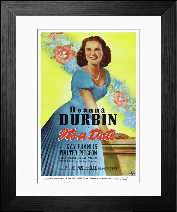 Framed Print : IT'S A DATE, US poster, Deanna Durbin, 1940