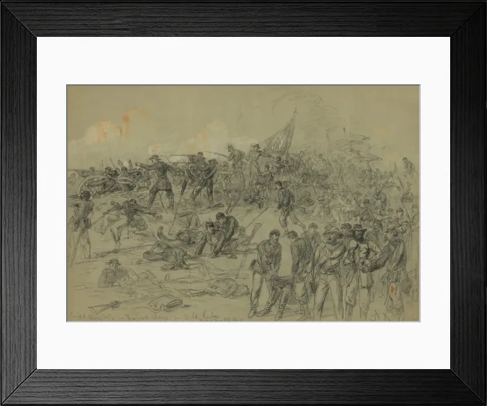 Framed Print : US Civil War. The Overland Campaign, Battle of Cold Harbor, June 3, 1863